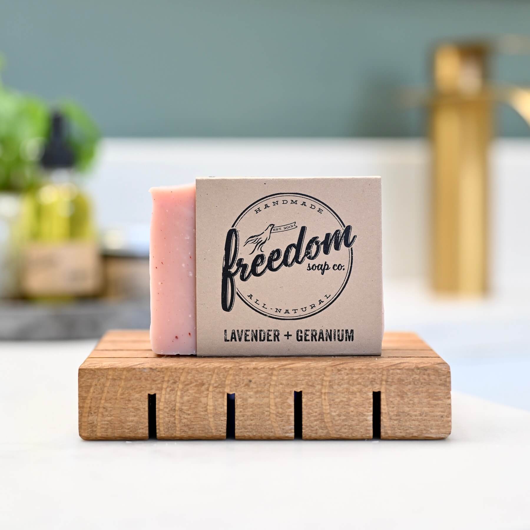 Lavender + Geranium Bar Soap | Calm & Restore | Freedom Soap Co.