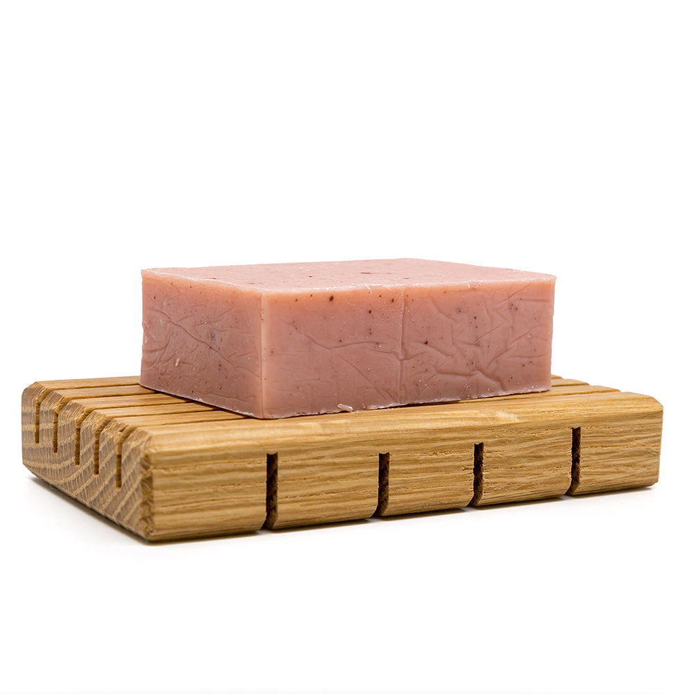 WHITE OAK WOOD SOAP DISH